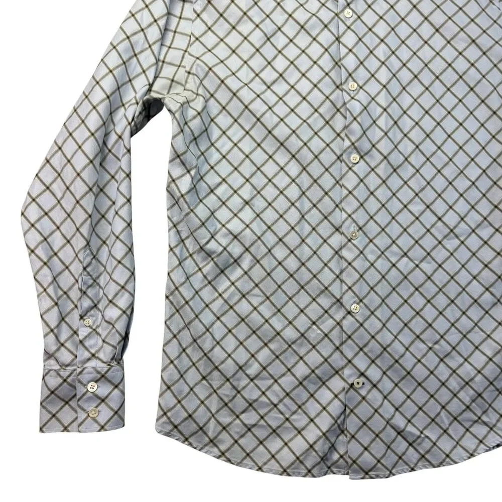Banana Republic Shirt Men's 16 - 16.5 Large Blue Button Up Long Sleeve Cotton